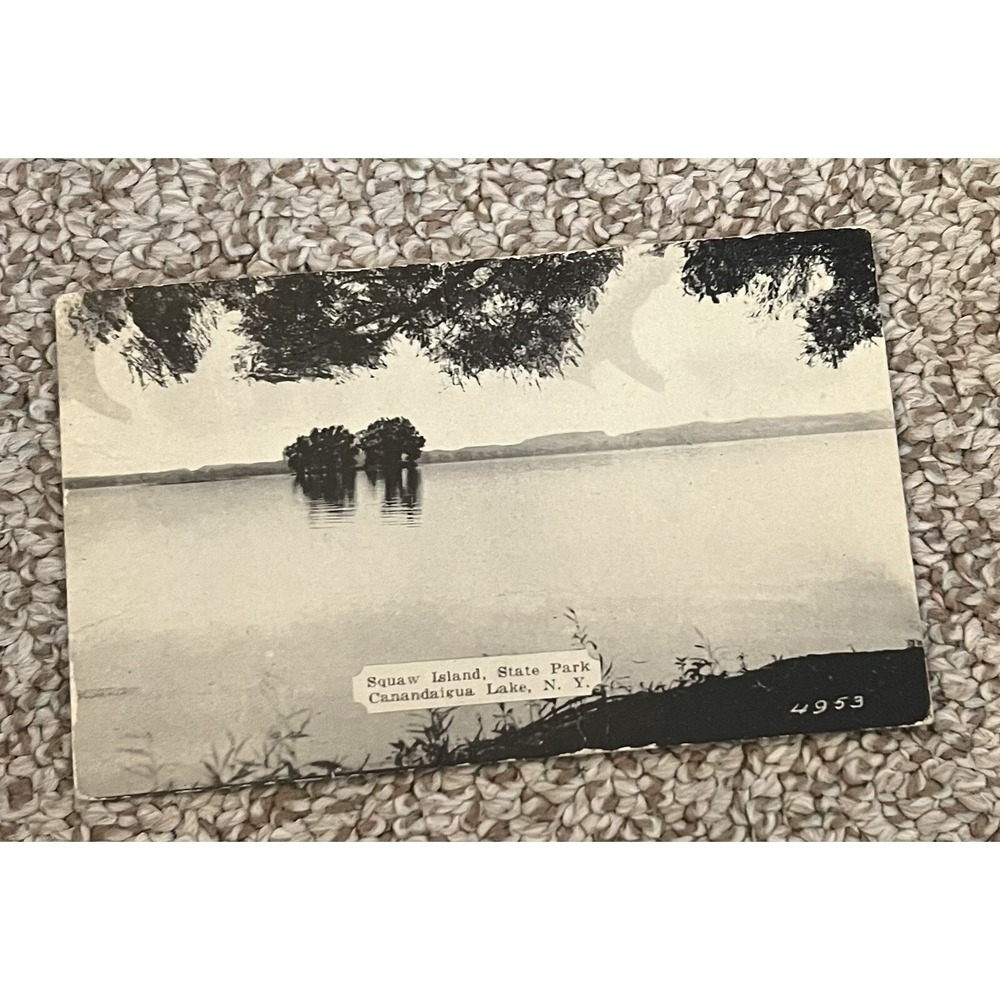 Postcard- Squaw Island State Park Canandaigua Lake‎ NY Posted 1942